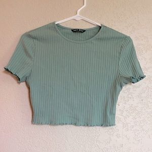 Mint Green Crop T-Shirt